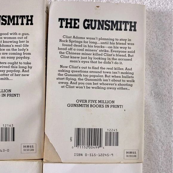 Vintage The Gunsmith All Action Western Romance  Novel x4 - Picture 12 of 15